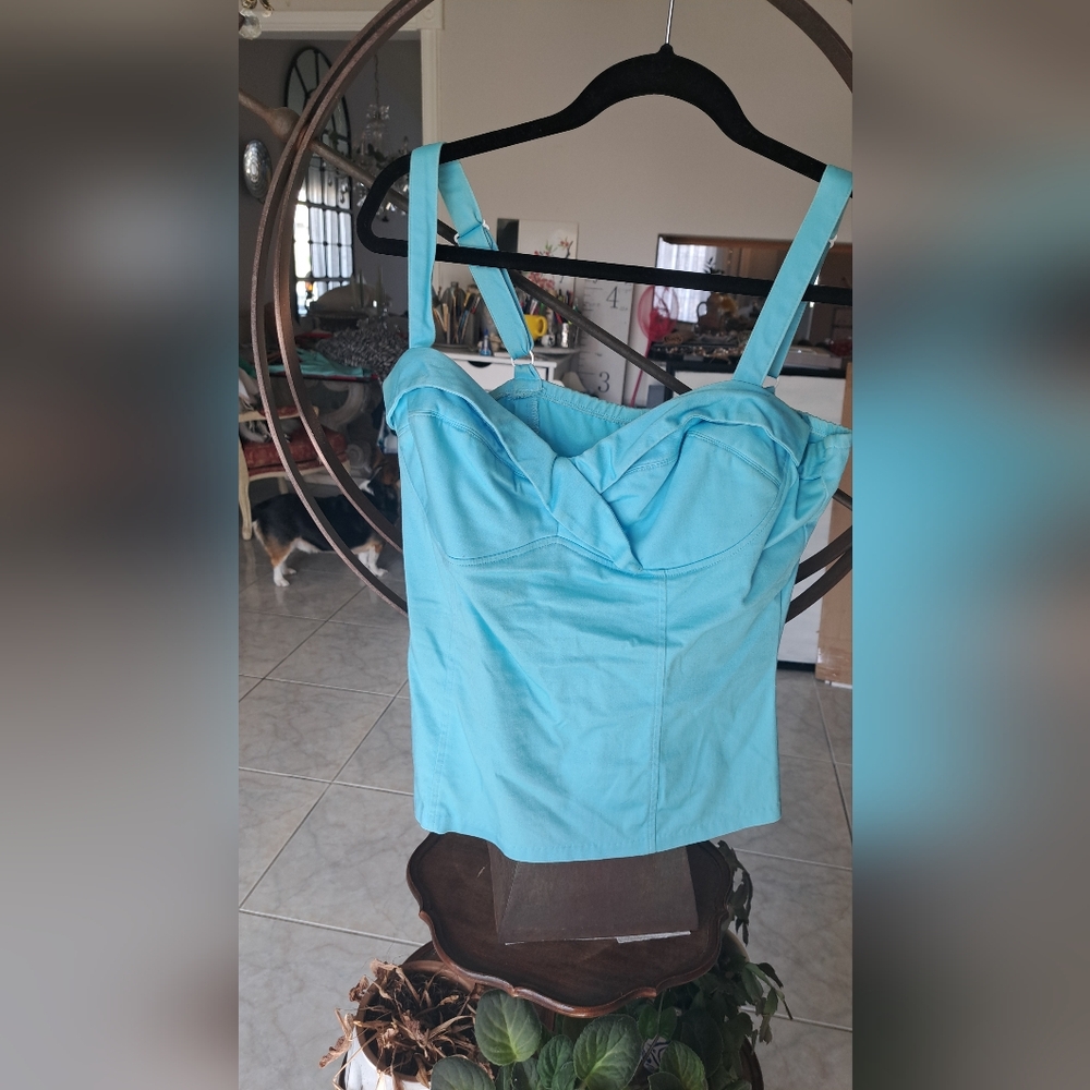 Blue Sleeveless Top